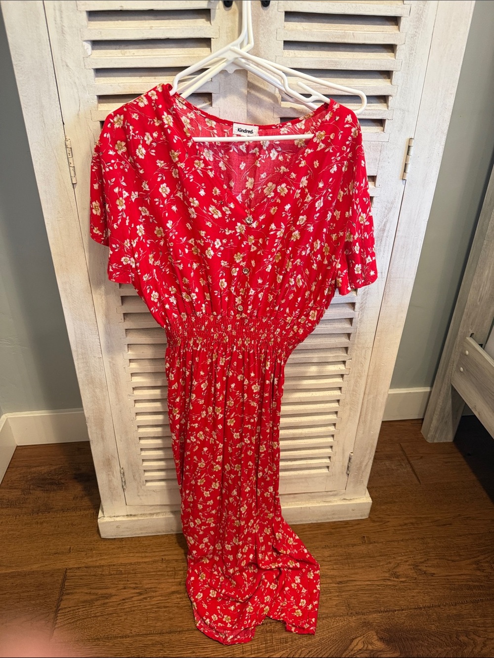 Kindred Red Floral Maxi Dress